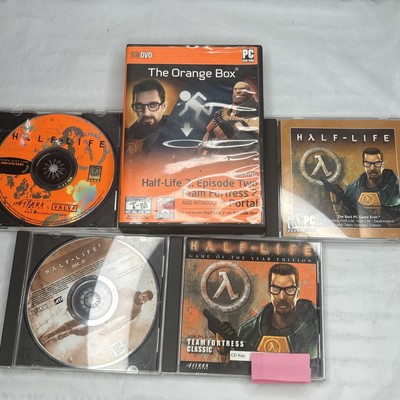 HALF-LIFE GAMES Lot of 5 PC CD-ROM OG, FORTRESS, DEATHMATCH, ORANGE BOX, PART2