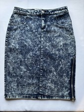Women s Vintage GUESS Acid Wash Denim Pencil Skirt Size Med