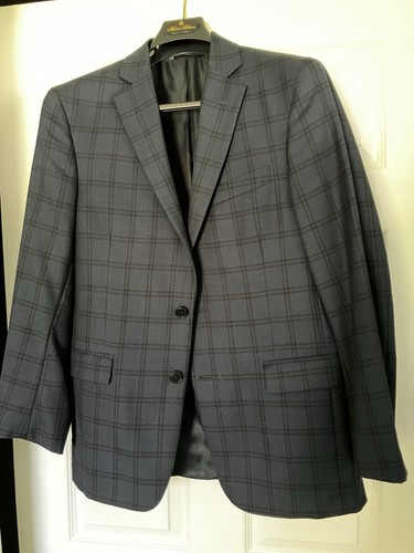 Brooks Brothers Regent Fit Sport Coat 38S - Navy Windowpane Plaid