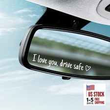 3 PCS I Love You Drive Safe Rearview Mirror Decal, Vanity Mirror Stickers for B