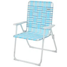 #WEJOY Anti-tip Over Folding Webbed Lawn Chair, Oversized 17-in High Beach Ch...