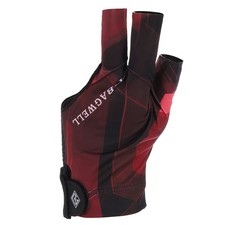 3 Finger Pool Glove Left Hand Billiard Gloves Black Red