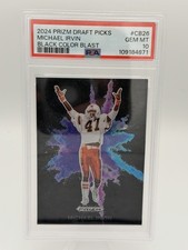2024 PANINI PRIZM DRAFT PICKS BLACK COLOR BLAST MICHAEL IRVIN PSA GEM MINT 10