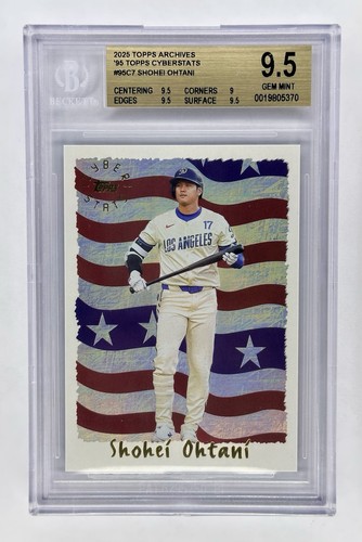 2025 Topps Archives 1995 Topps Cyberstats Shohei Ohtani #95C-7 BGS Gem Mint 9.5