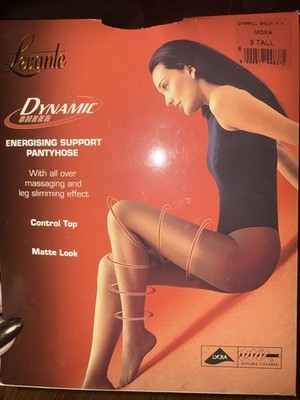Levante Moka Dynamic Sheer Energizing Support Pantyhose Size M/L Tall Den 40