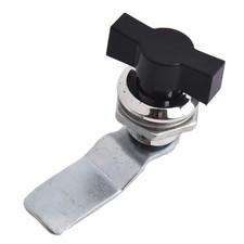 Secure your valuables with this keyless cabinet door lock in black or silver