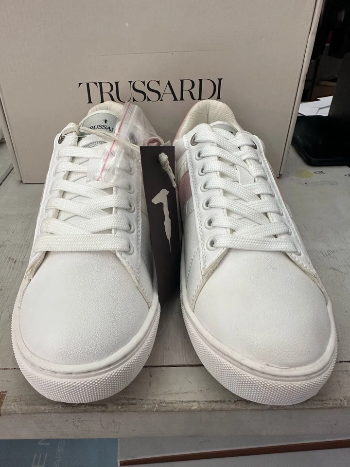Zapatillas Mujer Trussardi Blanco/Rosa Talla EU36 Suela Interna 24Cm/Externo 25Cm Foto 3 de 4