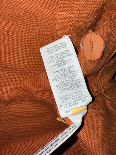 Madewell Slim Emmett Wide Leg Crop Burnt Orange Pants Women’s Size 32 Fits 32x25 - Picture 6 of 9