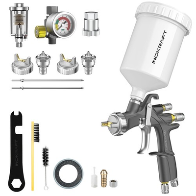 #ad #ad LVLP Air Spray Gun Kit for Car amp; Home DIY Painting 1.3 1.5 1.7mm Nozzles $151.57