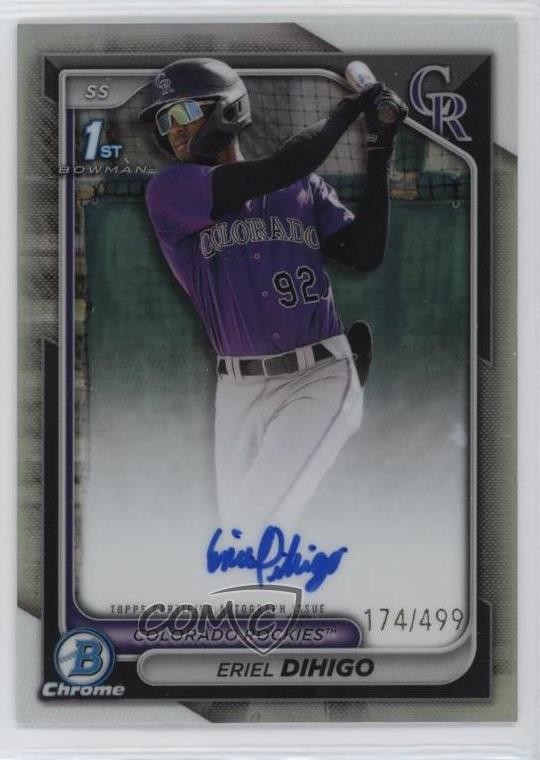2024 Bowman Chrome Prospect Refractor 174/499 Eriel Dihigo #CPA-ED Auto y6t