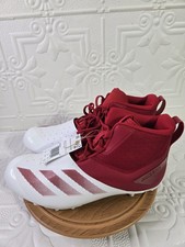 Adidas Adizero Chaos 2E White Red Lineman Football Cleats IH0550 Sz 12.5 New