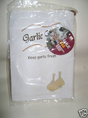 Cks Knoblauchsack hält Knoblauch frisch Kordelzug oben Q136