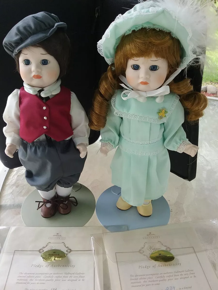 VINTAGE HALLMARK VICTORIAN MEMORIES PORCELAIN DOLLS BY JOAN GREENE limited editi