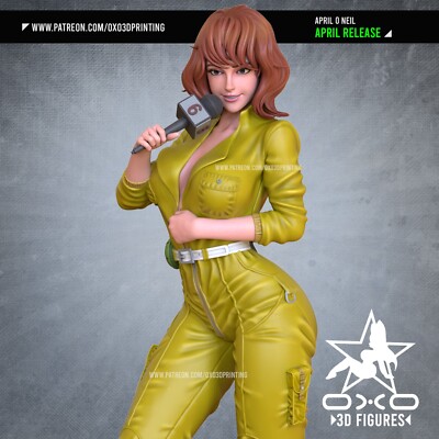 OXO 3D schöne 1:12 Resin Figur über 15cm groß April O'Neil