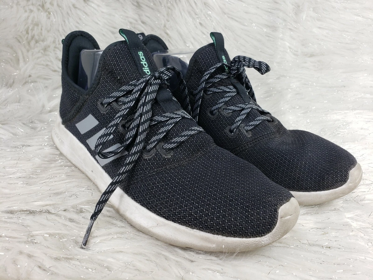 Adidas Cloadfoam Pure Shoe EG3848 Core Black Gray Womens Size 9.5