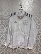 Mexico Soccer Team Mens Adidas Uniforia White Reflective  Anthem JKT FT8239