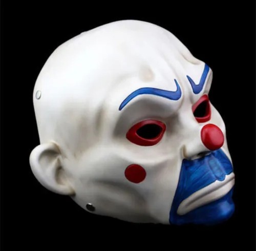 Joker Bank Robber Latex Mask Clown Batman Dark Knight Cosplay Halloween Costume - Picture 2 of 4