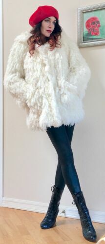 Vintage Mincara By Russel Taylor Women's Tan Faux Fur Long Vintage Mincara By Russel Taylor Women's Tan Faux Fur Long