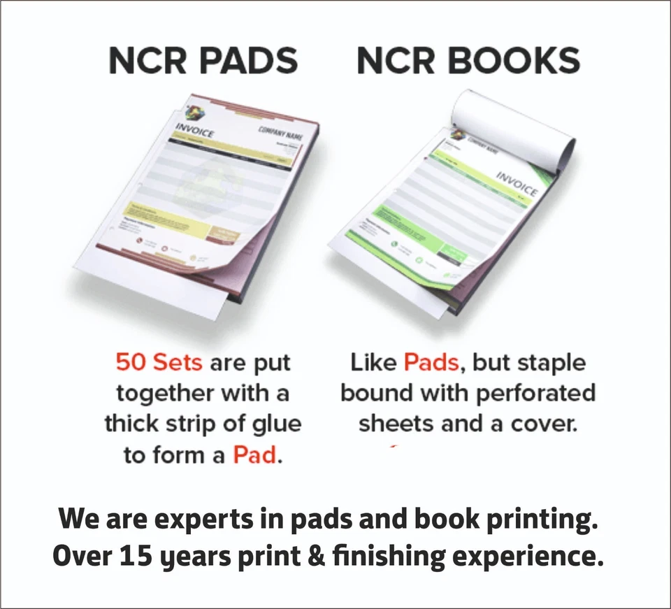 PERSONALISED DUPLICATE A5 INVOICE BOOK / PAD PRINT / NCR / RECEIPT BOOK - Image 3 of 3