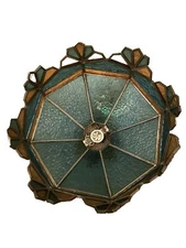 vintage tiffany style stained glass hanging lamp