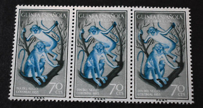 3 - 1955 Spanish Guinea Stamps - SW# 422 - Monkeys - MNH | eBay