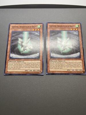 Yu-Gi-Oh! 2X Lightning, Dragon Ruler Of Drafts Common 1st Edition LTGY-EN098 MP