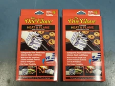 SET OF 2 Ove Glove Oven Mitt Heavy Duty Silicone Grip Hot Kitchen Microwave NEW