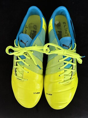 PUMA evoPOWER Safety Yellow Atomic Blue Football Boots UK UK