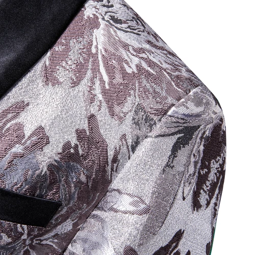 Para Hombres Floral Esmoquin Cena Chaqueta Calce Regular Chal Solapa Paisley Baile de graduación Fiesta Traje - Imagen 81 de 236