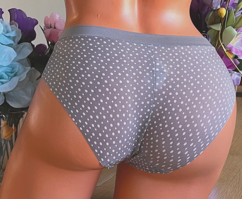 Bragas de bikini 624 DKNY Sm Dove gris con lunares suaves como la seda #543231 Foto 3 de 4