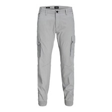 Image of Jack & Jones Mens Cargo Trousers Slim Fit Ankle Length Cuffed Trousers for Men