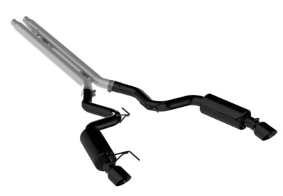 MBRP Fits 15 Ford Mustang GT 5.0 Convertible Black 3in Cat Back Dual Split Rear