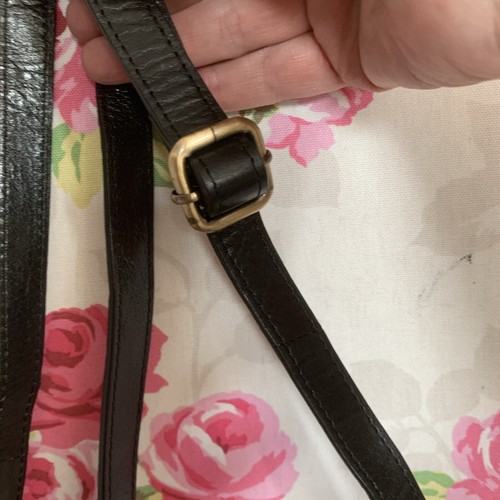 ROWALLAN Black Leather Handbag smart structured, adjustable shoulder strap - Picture 11 of 11