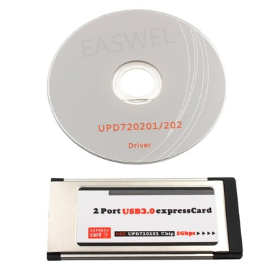 2 Port USB3.0 Express Card ExpressCard 34mm Adapter Expansion Card For Laptop PC