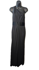 White by Vera Wang Black One Shoulder Formal Dress Size 4