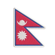NEPAL FLAG embroidered iron-on PATCH NEPALI NEPALESE