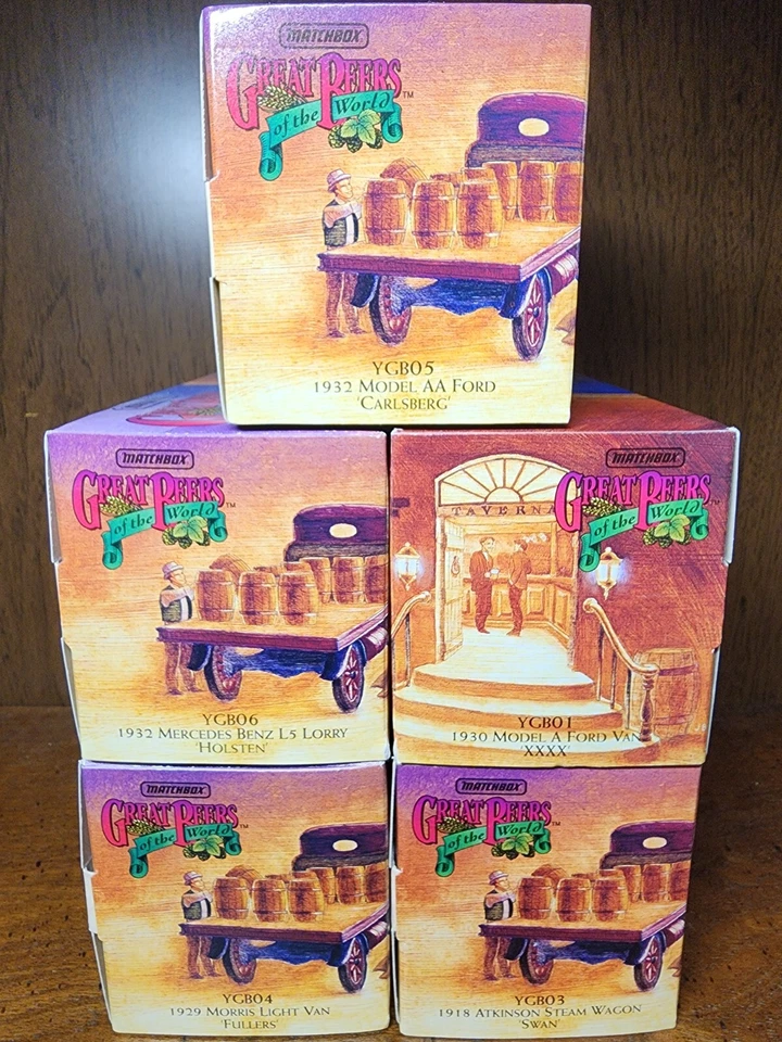 Set of Matchbox Great Beers Of The World Diecast Trucks 1:43 scale in box - Image 2 of 4