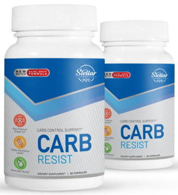 2 Pack Carb Resist, low carb support and keto friendly-60 Capsules x2