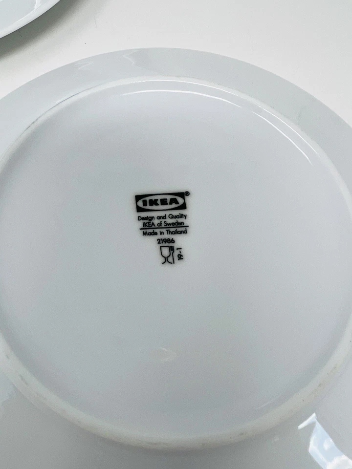 Set 3 IKEA Skyn All White SALAD/Dessert Plates 7 7/8" Round #21986 NEW - Image 3 of 4