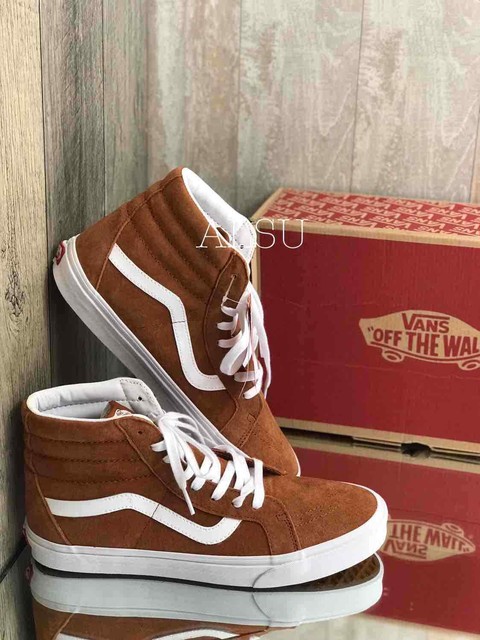 brown suede high top vans