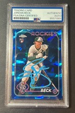 2024 Topps Chrome Sapphire Jordan Beck Auto PSA DNA USCS269 RC Rookie