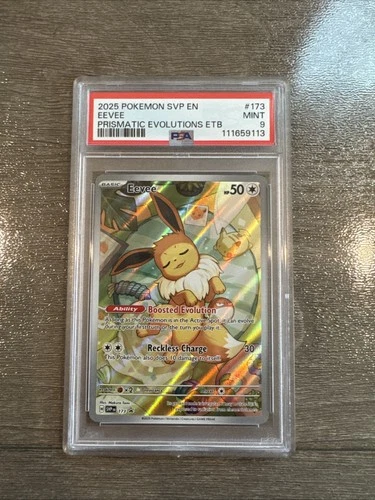 2025 Pokémon SVP EN #173 EEVEE Prismatic Evolutions ETB PSA 9