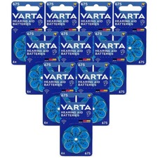 60x Varta 675 Hearing Aid Batteries Zinc Air 1.45V 60-Pack
