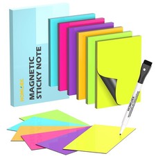 Reusable Magnetic Sticky Notes, (30 Pack, 5x3 in) Dry Erase Magnets Magnetic ...