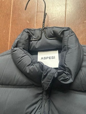 Aspesi Women Down Vest Navy Limited Edition Rare Model VHTF Top Sweater Shirt Bl