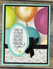 Stampin Up Card Kit HAPPY BIRTHDAY Collage Fabulous Picture Perfect Party 4Cards