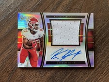 2017 Select Rookie Relic Silver Prizm #JM-KH Kareem Hunt Auto Jersey Card /99. rookie card picture