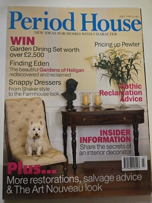 Period House Magazine July 1999 Gardens of Heligan, Art Nouveau Restorations 90s