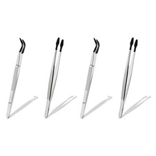 4 Pcs of Rubber Tip Tweezers Set for Craft Laboratory Industrial Hobby3450