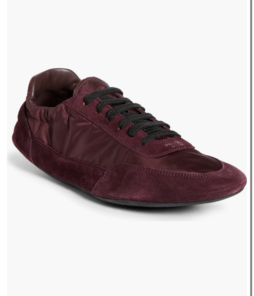 Prada Milano Men Suede Sneakers Bordeaux Shoes Size 11 NEW Burgundy Downtown Re-Nylon and suede sneakers | PRADA  main image 3